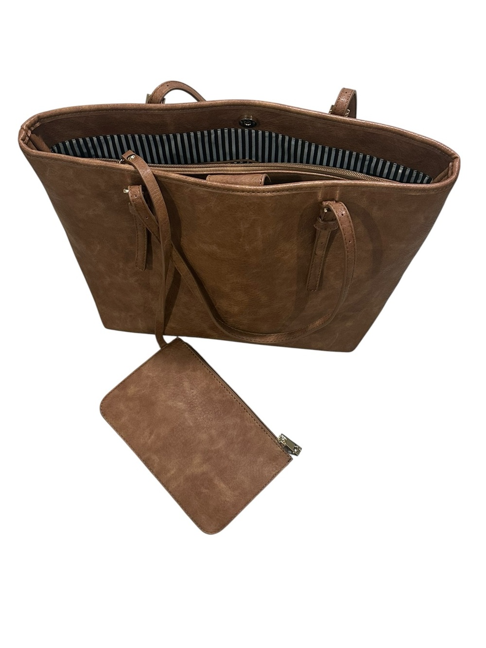 Urban Expressions. Brown Faux Leather Tote Bag - Picture 4 of 11